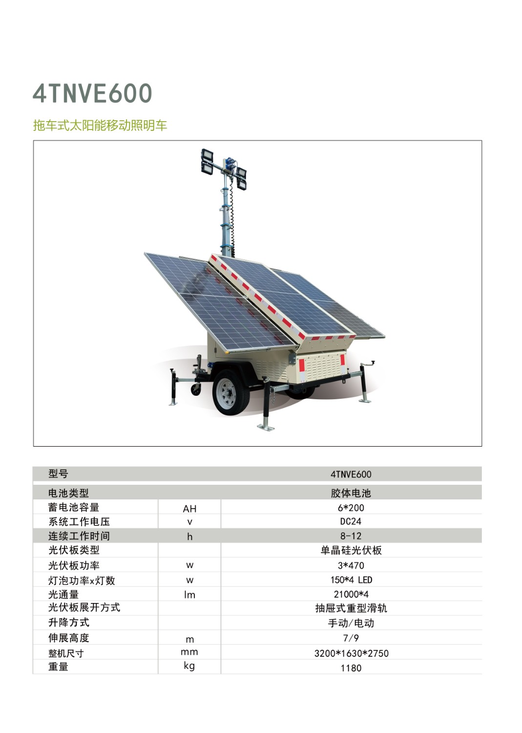 太陽能照明車4TNVE600
